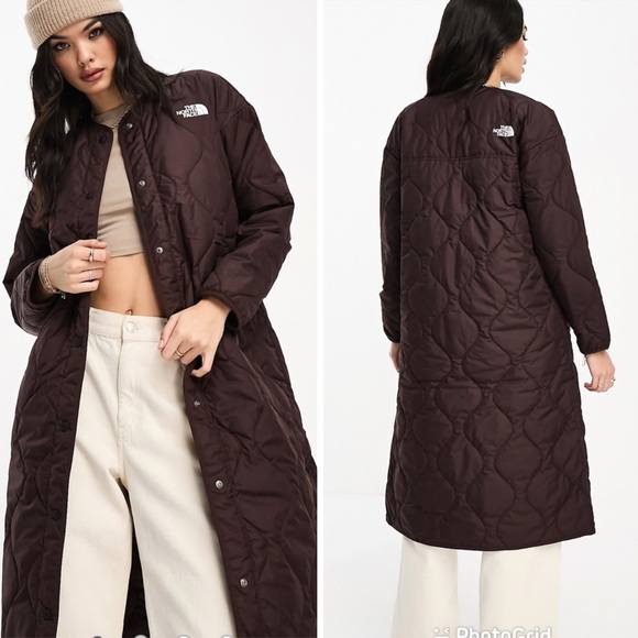 The North Face Jackets & Blazers - The North Face Ampato Quilted liner longline jacket in Coal brown New with Tags!